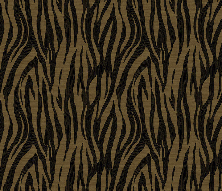 Jazz Faux Skin Metallic Royal Gold & Obsidian WH40206 by Seabrook Designs Designer Wallpaper