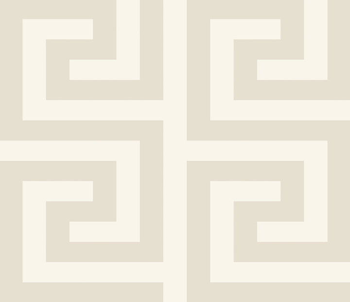 Forte Greek Key Metallic Champagne WH40330 by Seabrook Designs Designer Wallpaper