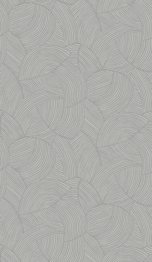 Symphony Geometric Metallic Smoke WH40405 by Seabrook Designs Designer Wallpaper
