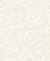 Seabrook Designs Wallpaper Alejandra Floral Metallic Almond & Cream WH40805