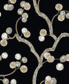 Seabrook Designs Wallpaper Allegra Branches Jet Black & Metallic Gold WH41005