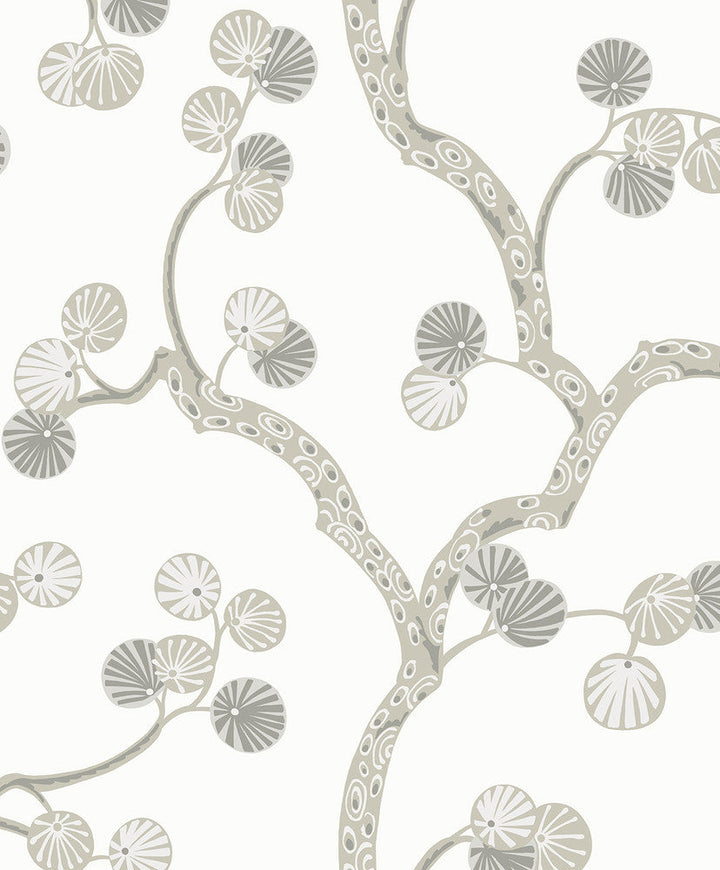 Allegra Branches Cotton & Fog WH41008 by Seabrook Designs Designer Wallpaper
