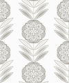 Seabrook Designs Wallpaper Belle Floral Stripe Smoke WH41108