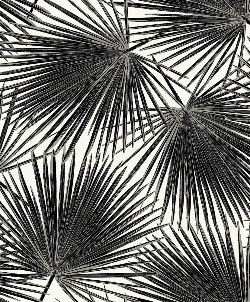 Elvis Palms Inky WH41500 by Seabrook Designs Designer Wallpaper