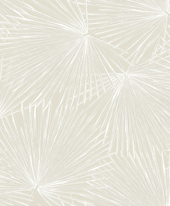 Elvis Palms Metallic Ivory WH41503 by Seabrook Designs Designer Wallpaper