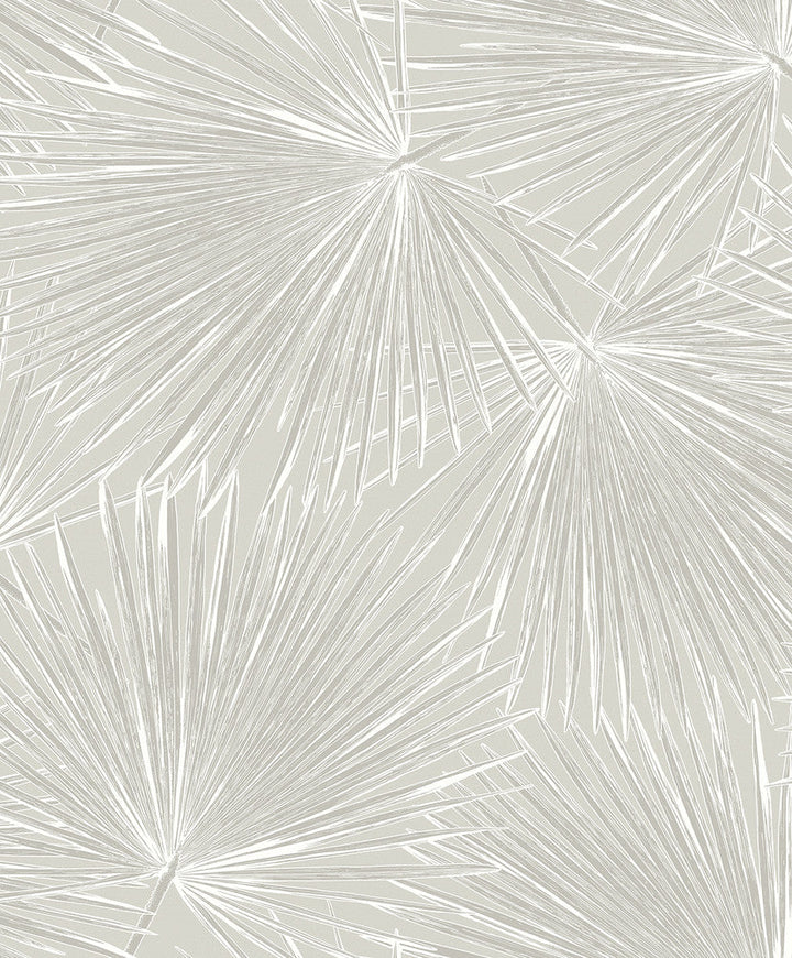 Elvis Palms Metallic Boulder Grey WH41505 by Seabrook Designs Designer Wallpaper