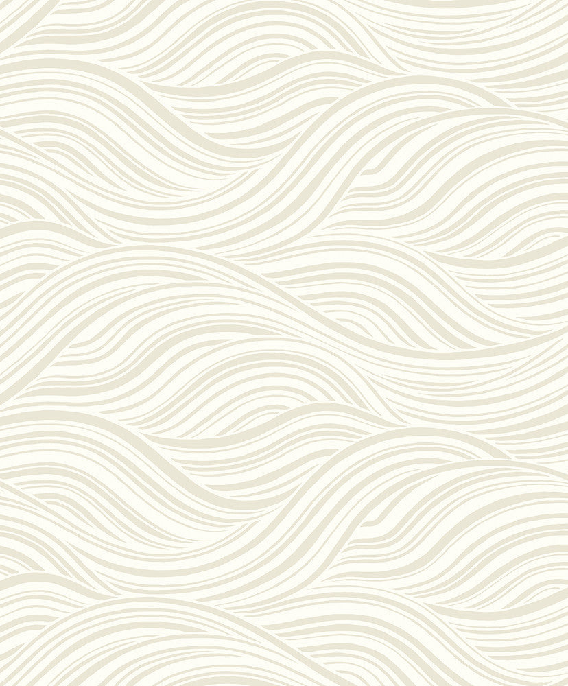 Melody Waves Elderflower WH41703 by Seabrook Designs Designer Wallpaper