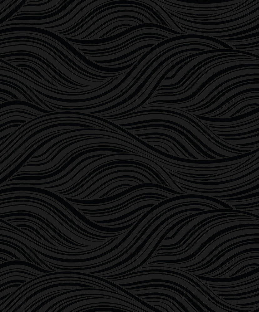 Melody Waves Metallic Inkwell WH41720 by Seabrook Designs Designer Wallpaper