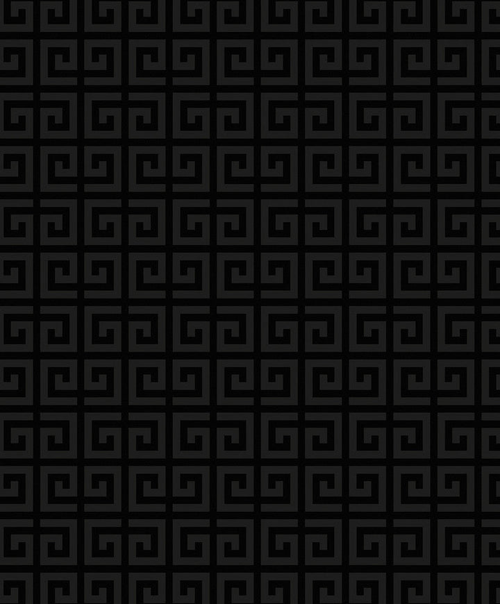 Major Greek Key Metallic Onyx WH41920 by Seabrook Designs Designer Wallpaper
