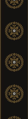 Seabrook Designs Wallpaper Ronan Medallion Border Black & Metallic Gold WH42206