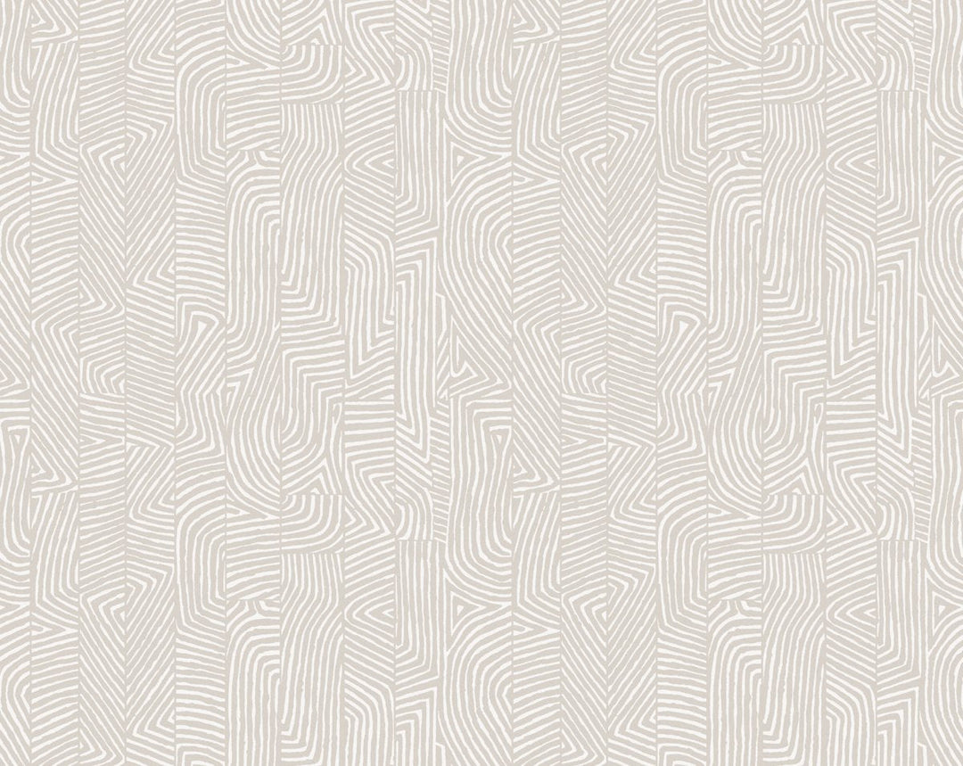 Combed Stripe Wallcovering Flax WHNWP88628D001 by Hinson Designer Wallpaper