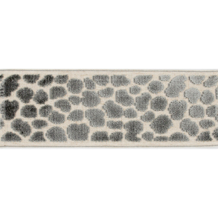 Wilder Tape Gray by Magnolia Designer Trim - 58% Rayon, 31% Poly, 11% Linen China Horizontal: and Vertical: 3.5 - Swanky Fabrics -