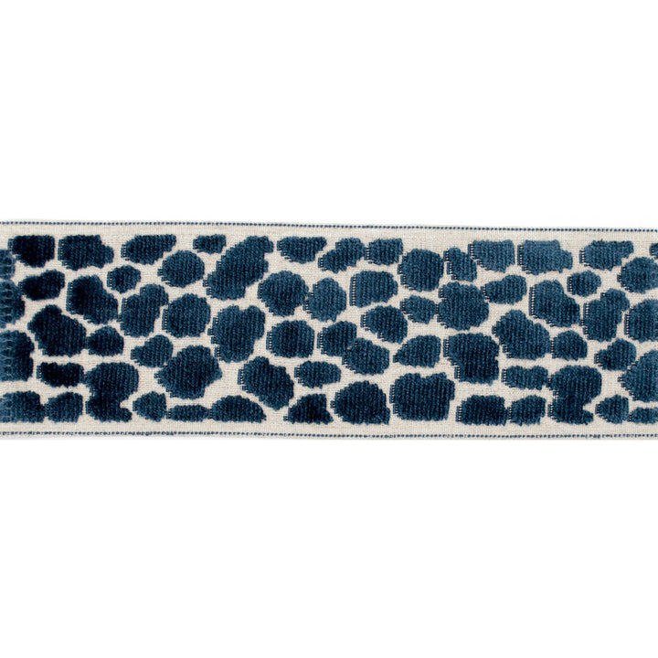 Wilder Tape Marine by Magnolia Designer Trim - 58% Rayon, 31% Poly, 11% Linen China Horizontal: and Vertical: 3.5 - Swanky Fabrics -