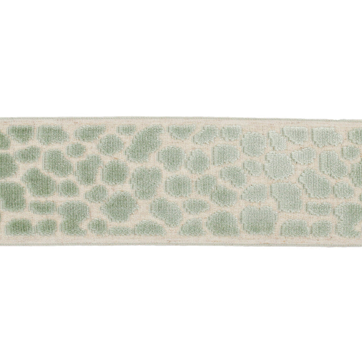 Wilder Tape Sea Green by Magnolia Designer Trim - 58% Rayon, 31% Poly, 11% Linen China Horizontal: and Vertical: 3.5 - Swanky Fabrics -