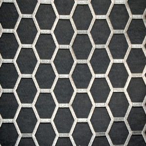 Wish Charcoal A609 by Norbar Designer Fabric ALLURE 100% POLYESTER TURKEY 2"V - 3 5/8"H 110 - Swanky Fabrics -