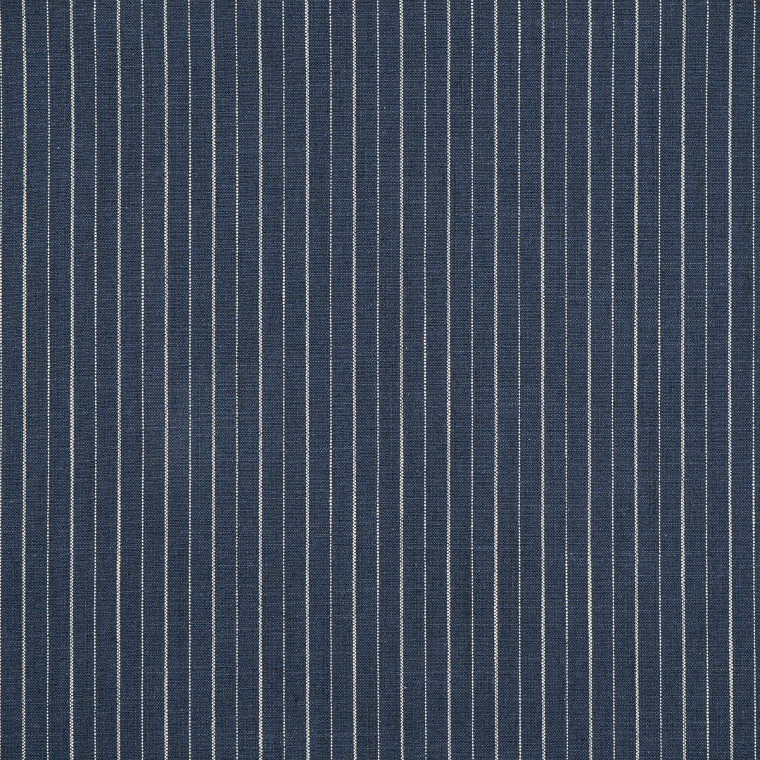 Wilder # 720 Indigo by Maxwell Designer Fabric Stripes & Checks Iv 72% COTTON 10% LINEN 10% VISCOSE 8% POLYESTER INDIA H-1" 54" - Swanky Fabrics -