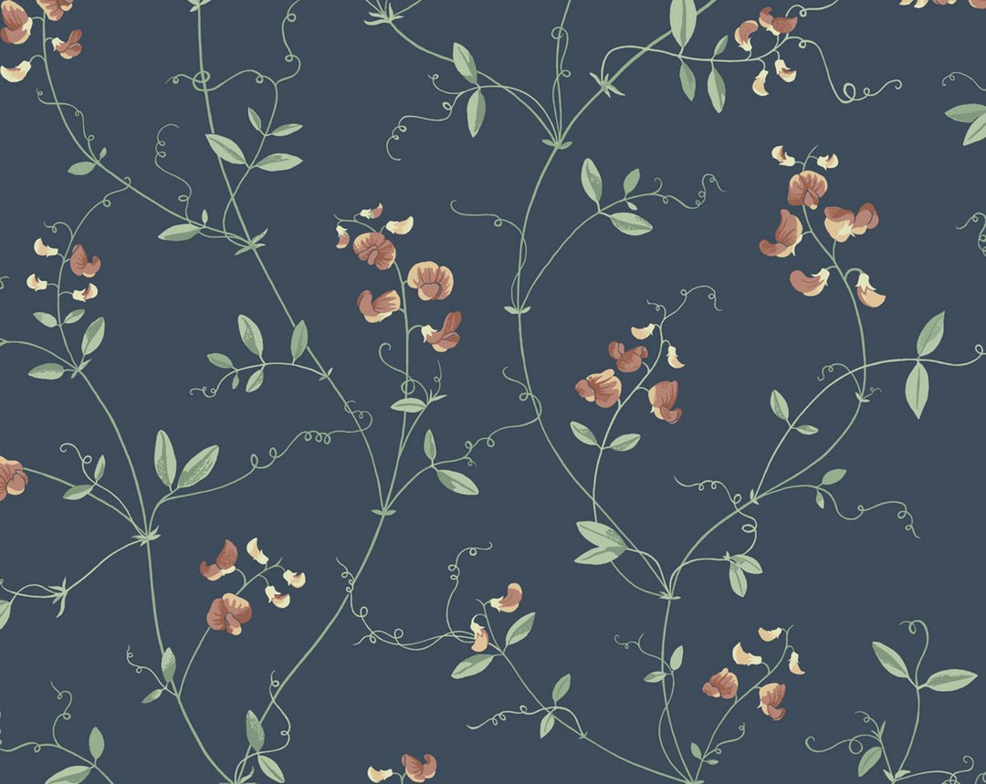 Sanna Classic Blue WSB04900385 by Sandberg Designer Wallpaper
