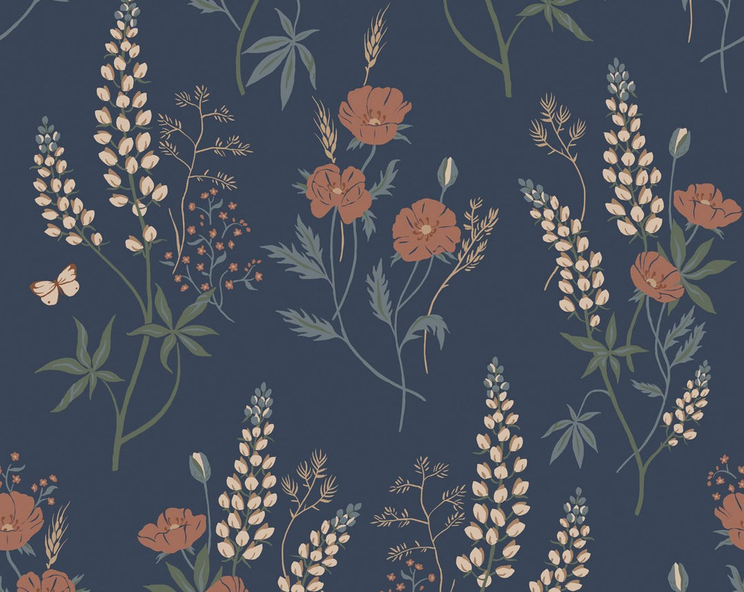 Emma Classic Blue WSB04270085 by Sandberg Designer Wallpaper