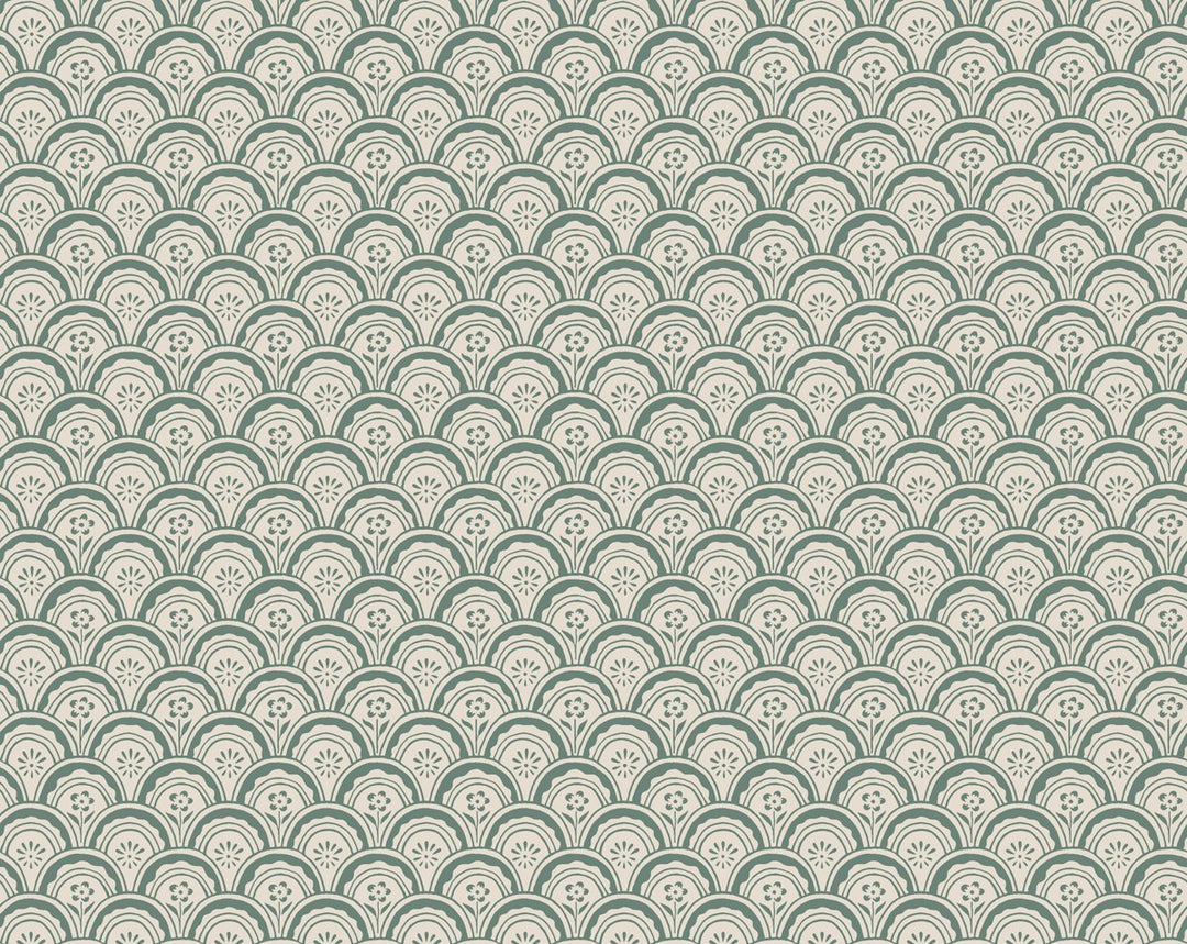 Beata Moss Green WSBBEATA0236 by Sandberg Designer Wallpaper