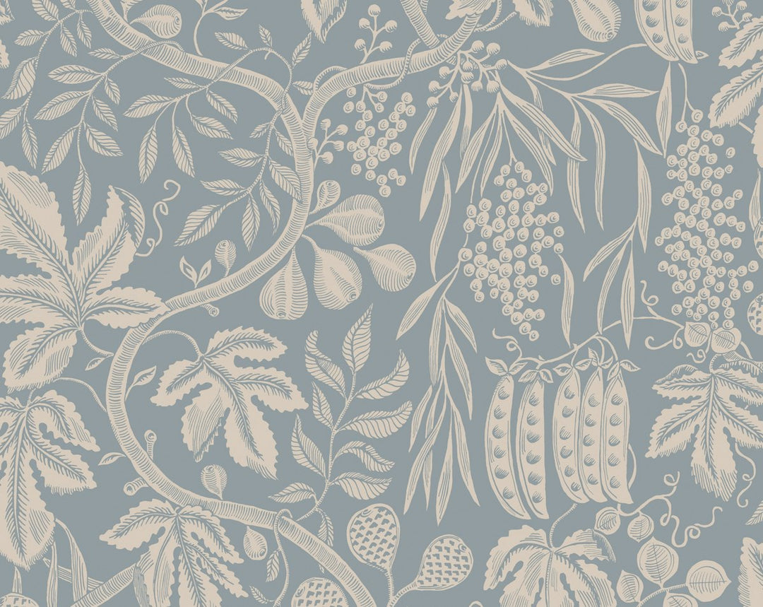 Fig Garden Misty Blue WSBFIG0260 by Sandberg Designer Wallpaper