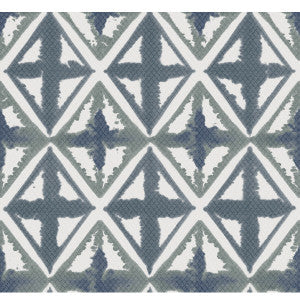 Winfield Thybony Wallpaper Diamond Block Blue Ink