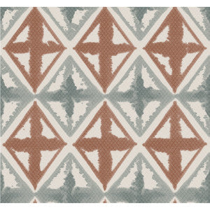 Winfield Thybony Wallpaper Diamond Block Coral Grey