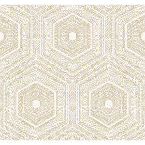 Winfield Thybony Wallpaper Concentric Groove Champagne