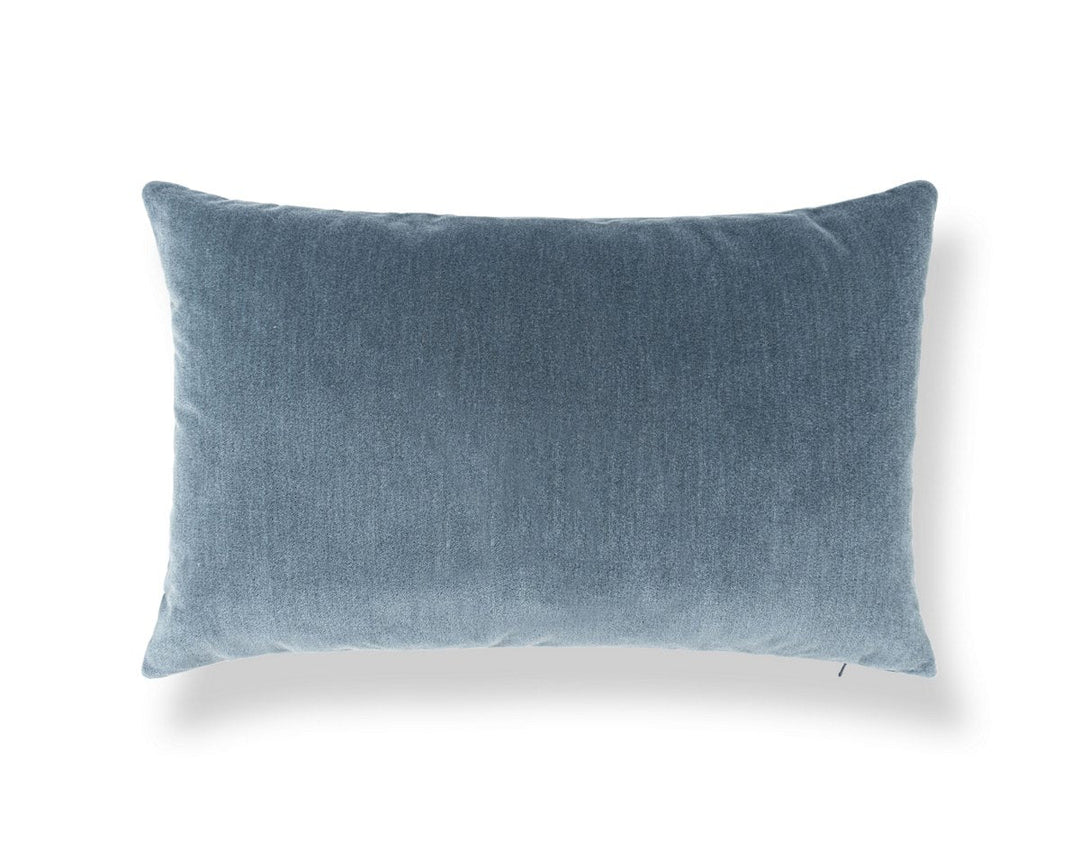 Tudor Velvet Pillow 22 X 14 - Federal Blue WWLBDK273420009 by Scalamandre Designer Pillow