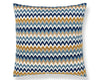 Rainbow Mountain Crewel Pillow 22 X 22 - Denim Gold WWSDDK273390003 by Scalamandre Designer Pillow