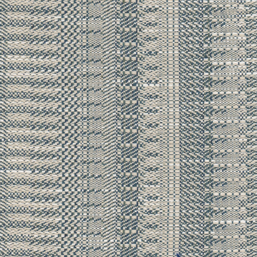 Wyatt 3 Harbor by Stout Designer Fabric LIVING IS EASY DELFT/INDIGO 50%POL 34%COT 16%SVI USA FLAME RETARDANT-U.F.A.C. CLASS 1 FLAME RETARDANT-N.F.P.A. 260A CLASS 1 CATB 117-2013 WYZENBEEK 50 000 DOUBLE RUB WEAR TEST (HEAVY DUTY) Horizontal: 19.000 and Vertical: 0.500 54 in - Swanky Fabrics -