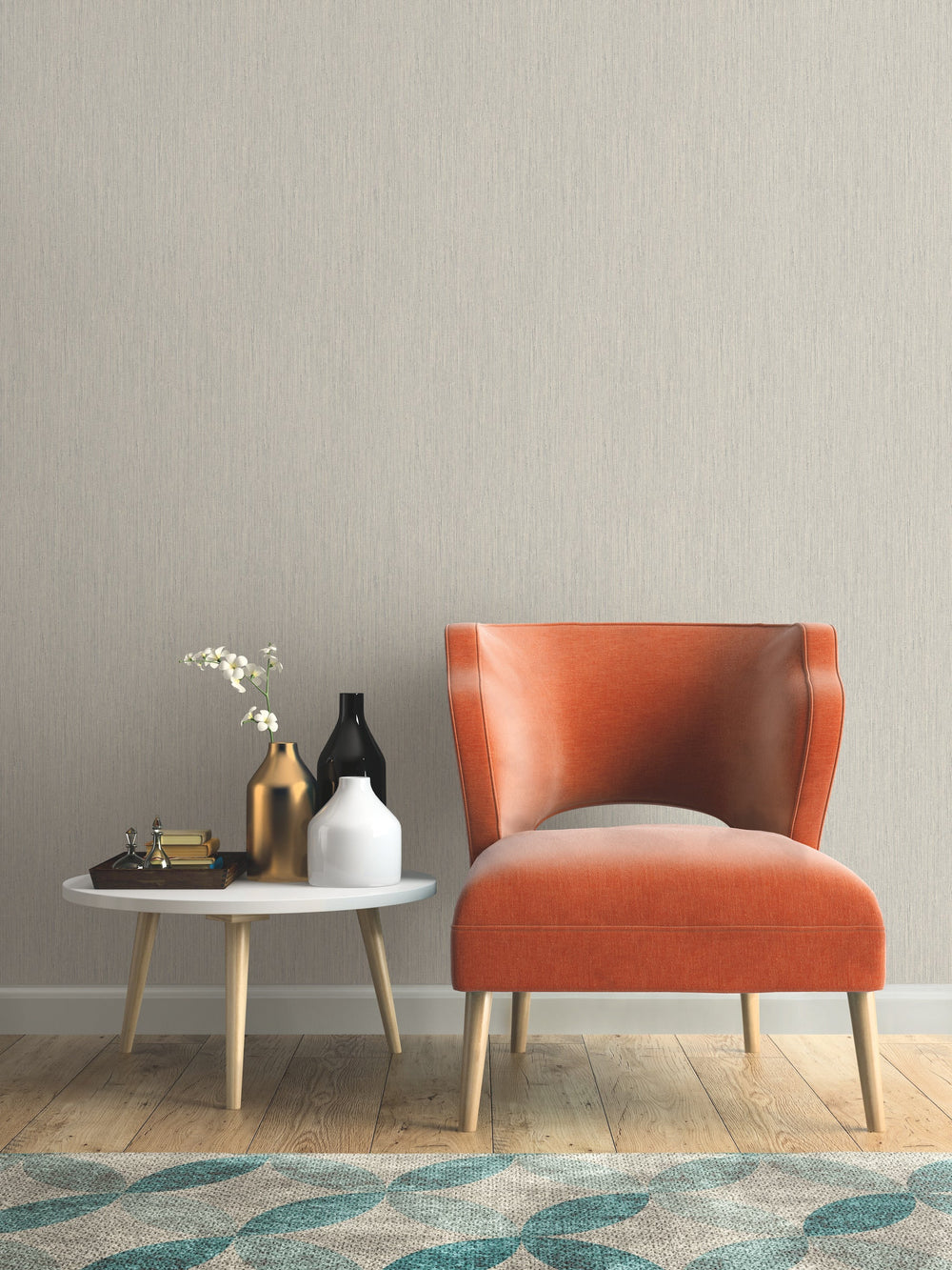 Seagrass Cream & Grey Wallpaper by York Wallcoverings Designer