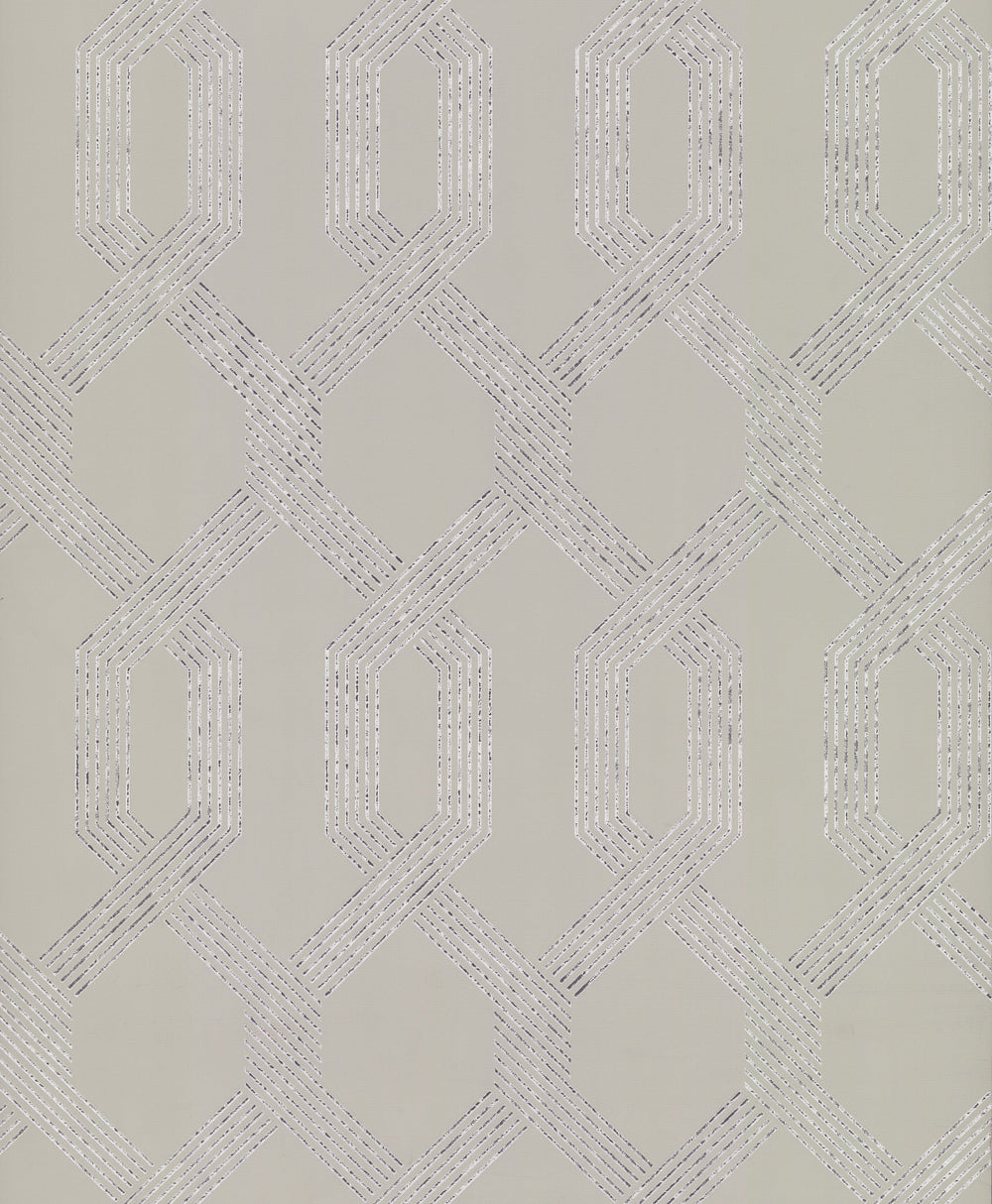 Viva Lounge Silver Metallic Wallpaper by York Wallcoverings Designer