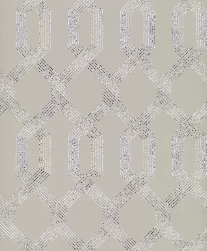 Viva Lounge Silver Metallic Wallpaper by York Wallcoverings Designer