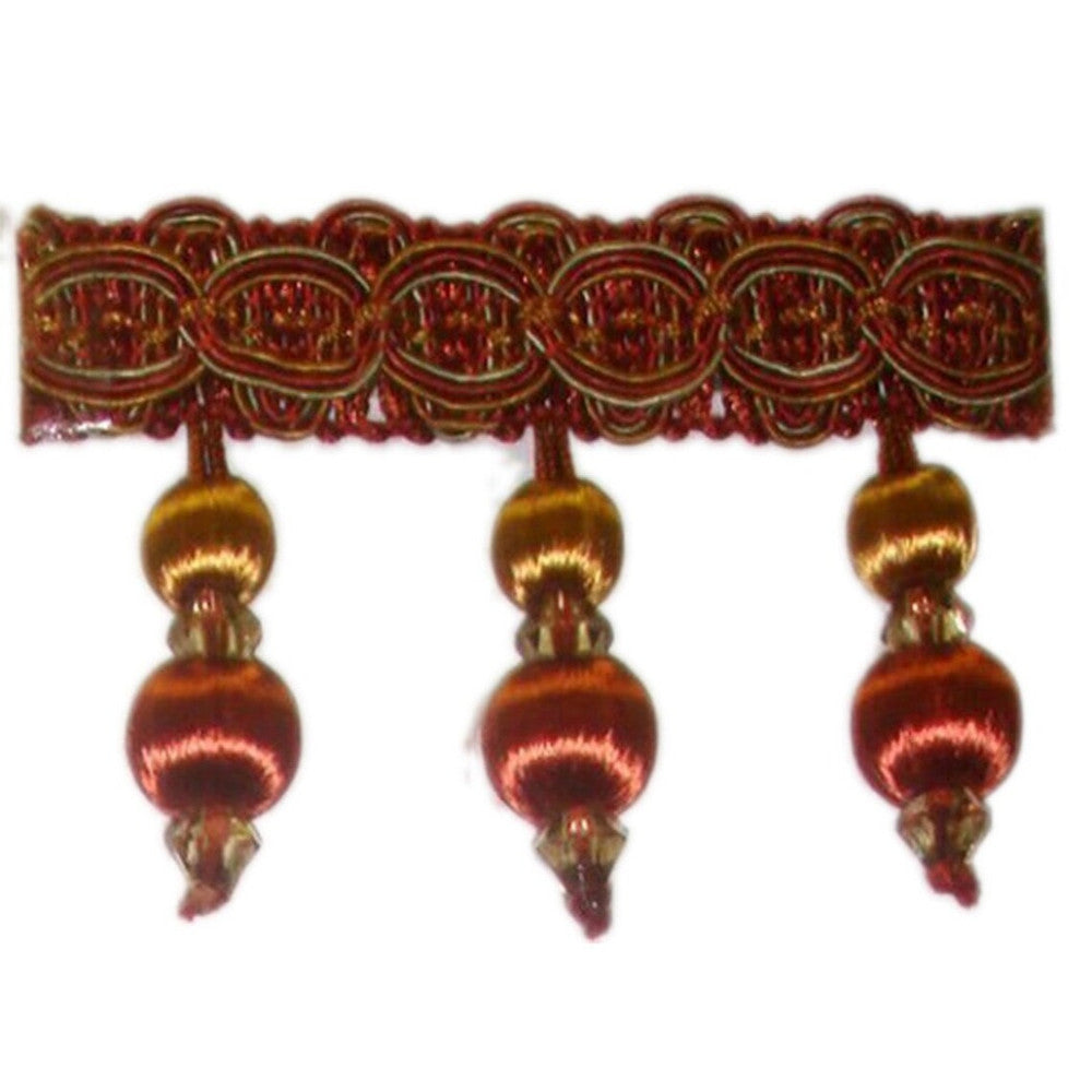 YF655 Cinnabar by Europatex Designer Fabric Palladian 50% Polyester, 50% Rayon 3.00 inches - Swanky Fabrics -