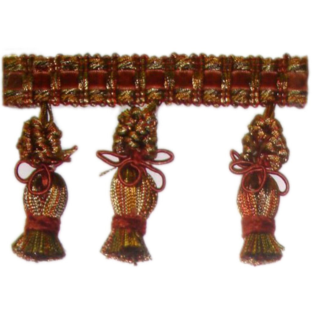 YF656B Cinnabar by Europatex Designer Fabric Palladian 50% Polyester, 50% Rayon 3.00 inches - Swanky Fabrics -