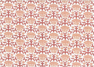 York Coral Lw by Norbar Designer Fabric ROMANCE 100% COTTON SPAIN 3 1/2"V 2 1/4"H 55" - Swanky Fabrics -