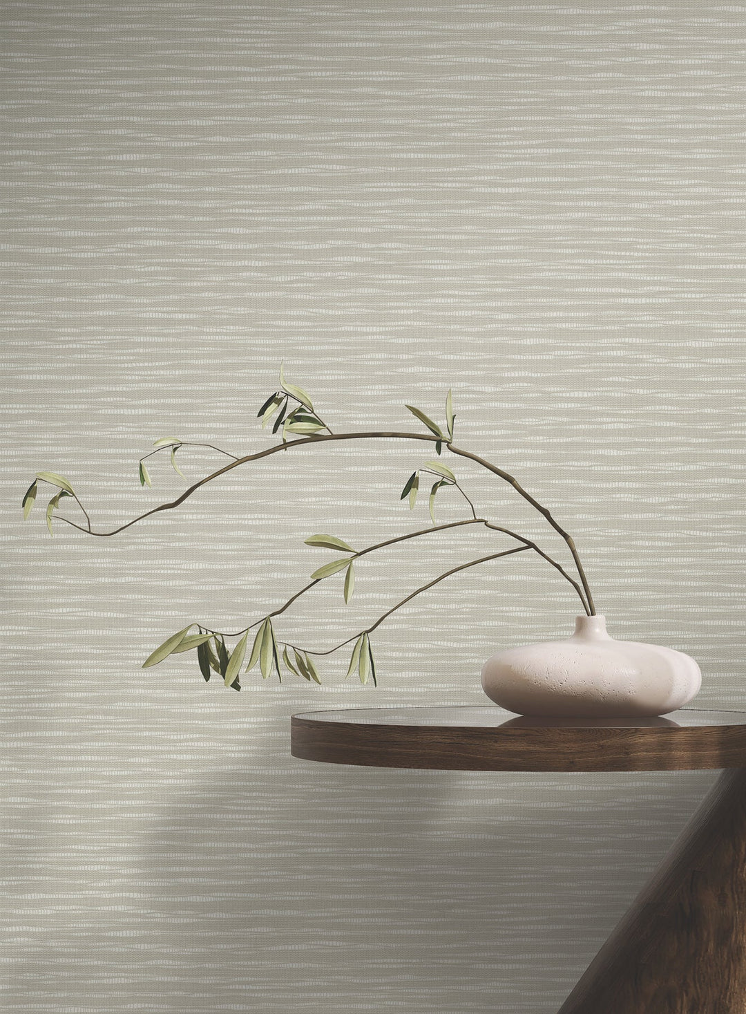 Lotus Weave Warm Grey Wallpaper by Ronald Redding Designer