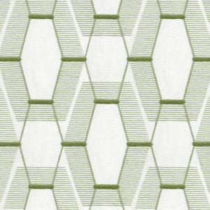 Zander White Celedon by Norbar Designer Fabric PRISM SEAVIEW 60% COTTON - 40% POLYESTER INDIA 11 1/4"V - 8 3/4"H 52 - Swanky Fabrics -