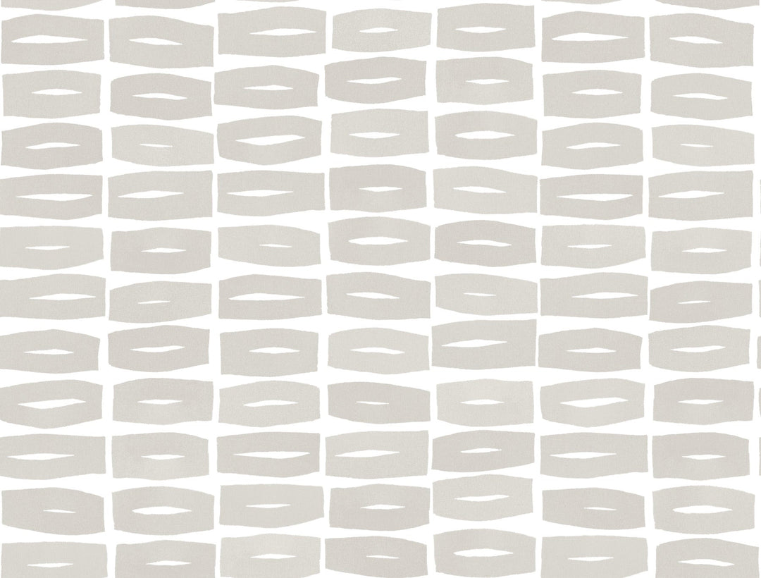 Modernist Motif Lichen Grey Wallpaper by York Wallcoverings Designer