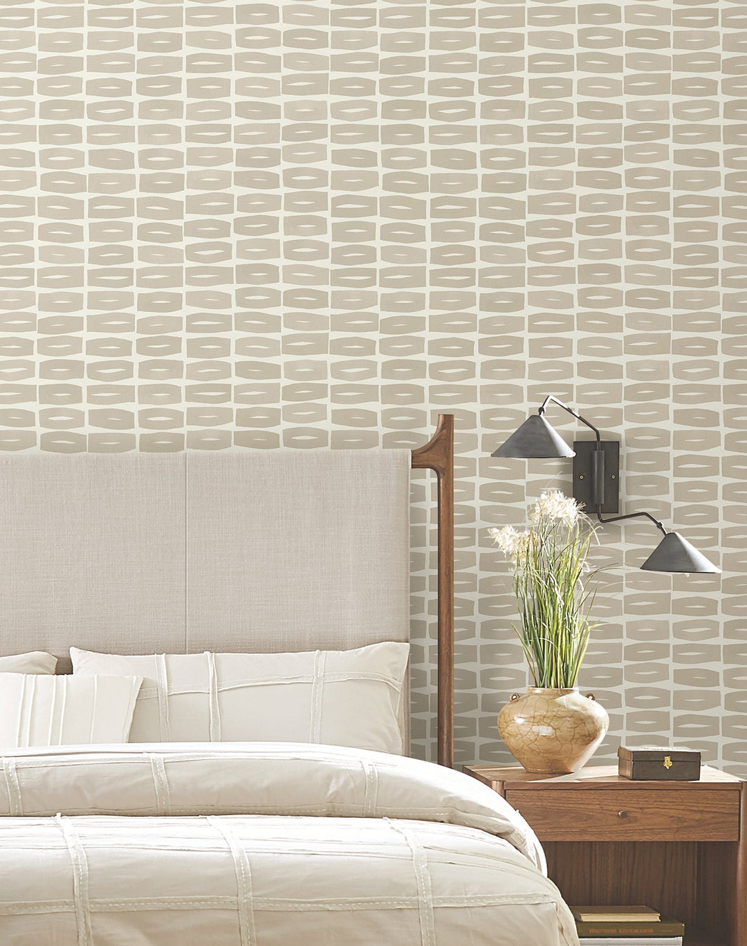 Modernist Motif Linseed Oil Wallpaper by York Wallcoverings Designer