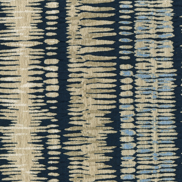 Tame 305 Indigo by ABBEYSHEA Designer Fabric 100% Polyester China 30,000 Double Rubs (Wyzenbeek) </p><p>Repeat: Horizontal: 13.5" (34.29 cm) Up the Roll and Vertical: 10" (25.4 cm) Across the Roll 55" (140 cm) - Swanky Fabrics -