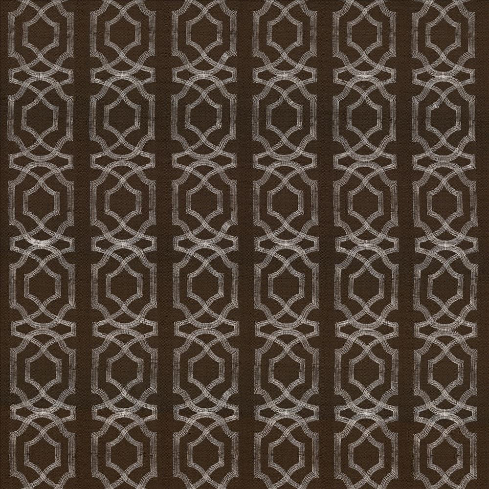 Abacot Chocolate  by Kasmir Designer Fabric 5068 100% Polyester
Embroidery
100% Polyester
 CHINA Not Tested Horizontal: 3 4/8 inches and Vertical: 3 6/8 inches 55  - Swanky Fabrics -