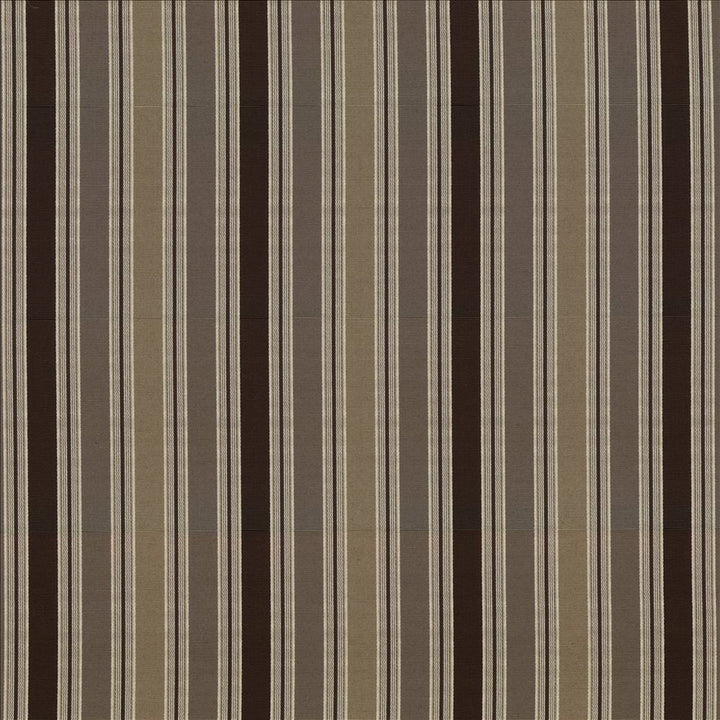 Abbot Stripe Coffee by Kasmir Designer Fabric 5068 56% Cotton 44% Polyester TAIWAN 30,000 Wyzenbeek Double Rubs Horizontal: 6 7/8 inches and Vertical: 0 Inches 54 - 55 - Swanky Fabrics -
