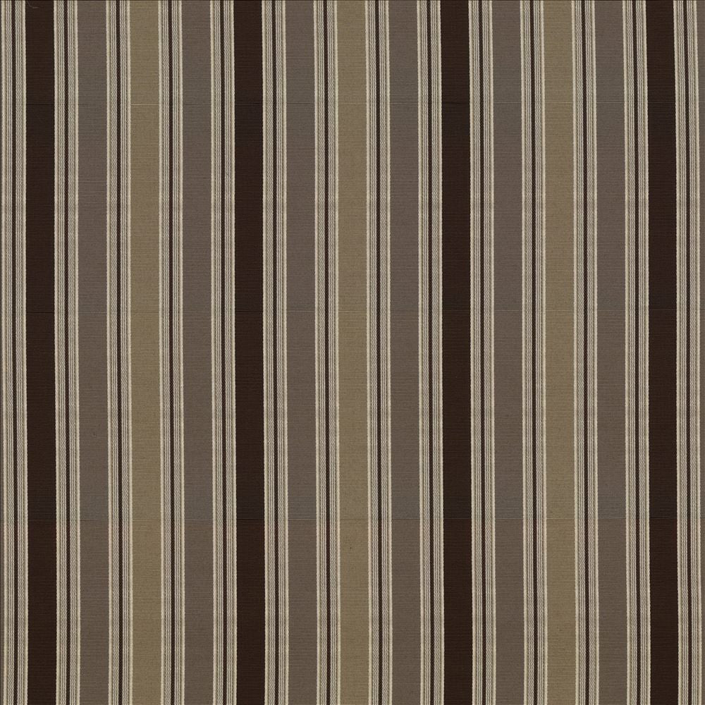 Abbot Stripe Coffee  by Kasmir Designer Fabric 5068 56% Cotton
44% Polyester
 TAIWAN 30,000 Wyzenbeek Double Rubs Horizontal: 6 7/8 inches and Vertical: N/A 54  - Swanky Fabrics -
