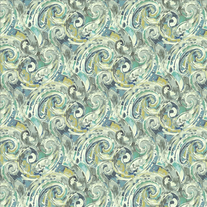Abstract Paisley Blue Lagoon by Kasmir Designer Fabric 1453 100% Cotton
 SOUTH KOREA 30,000 Wyzenbeek Double Rubs </p><p>Repeat: Horizontal: 18 inches and Vertical: 17 4/8 inches 54 - Swanky Fabrics -