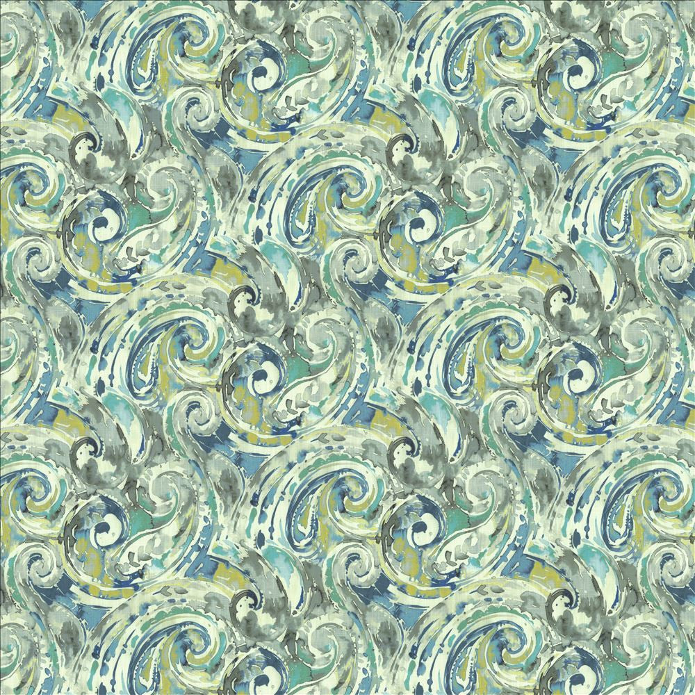 Abstract Paisley Blue Lagoon by Kasmir Designer Fabric 1453 100% Cotton
 SOUTH KOREA 30,000 Wyzenbeek Double Rubs </p><p>Repeat: Horizontal: 18 inches and Vertical: 17 4/8 inches 54 - Swanky Fabrics -