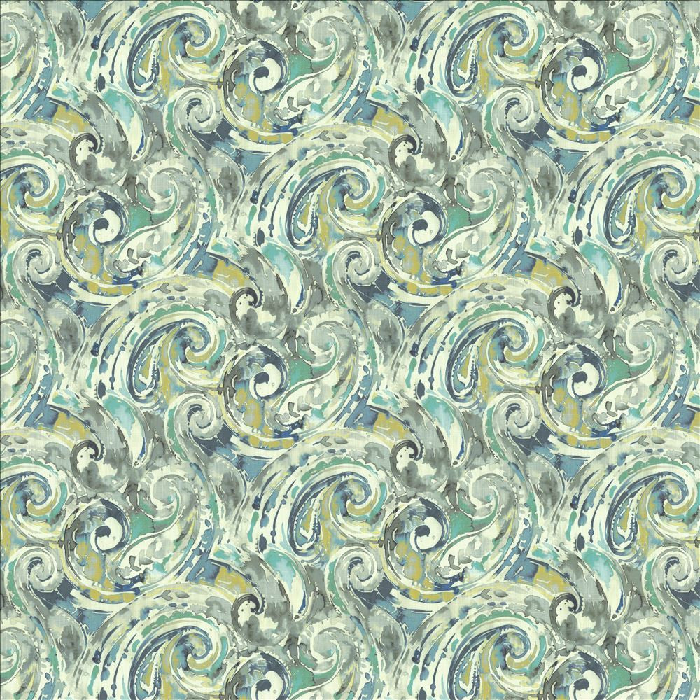 Abstract Paisley Blue Lagoon by Kasmir Designer Fabric 1453 100% Cotton
 SOUTH KOREA 30,000 Wyzenbeek Double Rubs </p><p>Repeat: Horizontal: 18 inches and Vertical: 17 4/8 inches 54 - Swanky Fabrics -