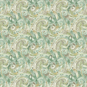Kasmir Fabric Abstract Paisley Seaspray