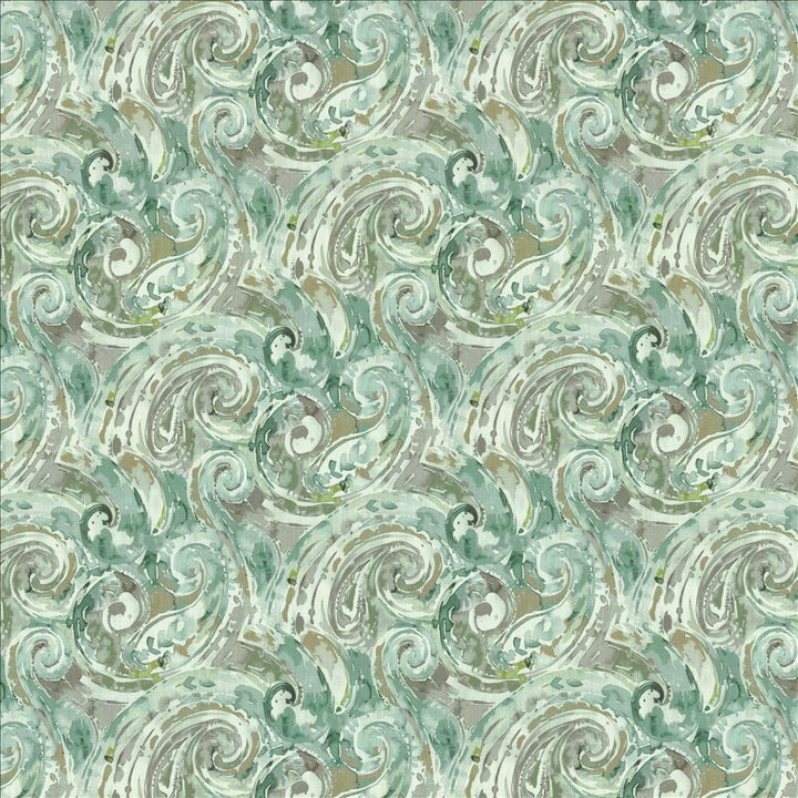 Abstract Paisley Seaspray by Kasmir Designer Fabric 1453 100% Cotton
 SOUTH KOREA 30,000 Wyzenbeek Double Rubs </p><p>Repeat: Horizontal: 18 inches and Vertical: 17 4/8 inches 54 - Swanky Fabrics -