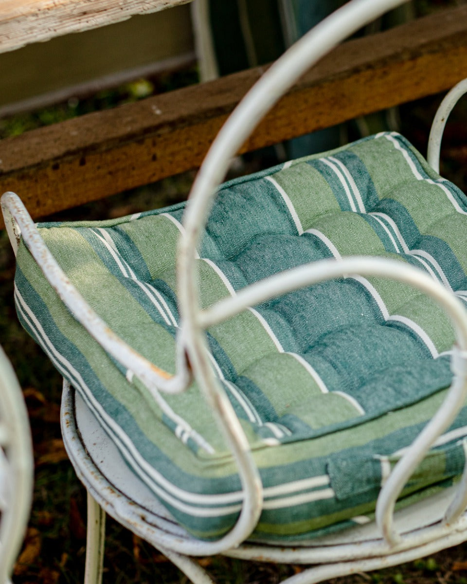 Szepviz Stripe linen Chair pillow by Mind the Gap (AC00021), view 3